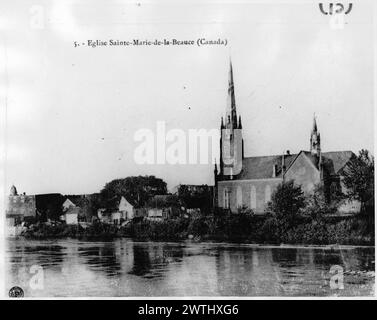 Collotype - Eglise Sainte-Marie-de-la-Beauce, Sainte Marie de la Beauce, QC Stockfoto