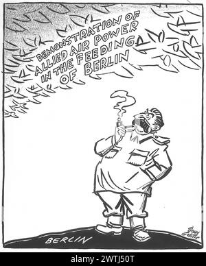 Cartoon - Essen zum Nachdenken. John Collins (1917-2007) Stockfoto