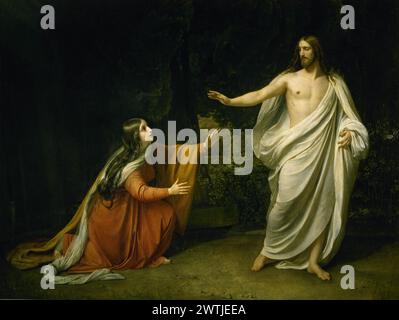 Erscheinen Jesu Christi bei Maria Magdalena von Alexander Andrejewitsch Iwanow, 1835 Alexander Andrejewitsch Iwanow (1806–1858) – Maler (Russisch) geboren in Russland, Moskau. Starb in Russland, St. Petersburg. Stockfoto