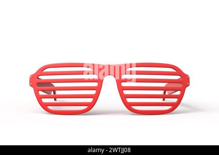 Vorderansicht der roten Blenden Stockfoto