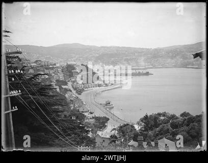 Wellington und Umgebung - Nummer 3, Mai 1923 Schwarzweiß-negative, Stadtansichten, Gelatine-Trockenplatten-negative Stockfoto