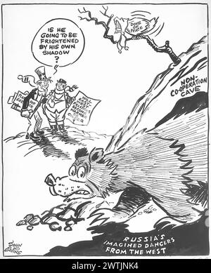 Cartoon - Warten auf das Murmeltier. John Collins (1917-2007) Stockfoto