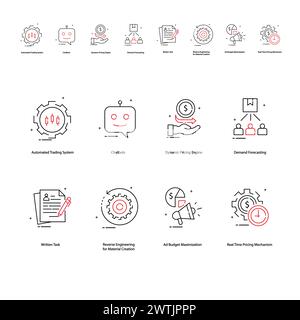 Generative AI Vector Symbol Pack mit kreativen Möglichkeiten Stock Vektor