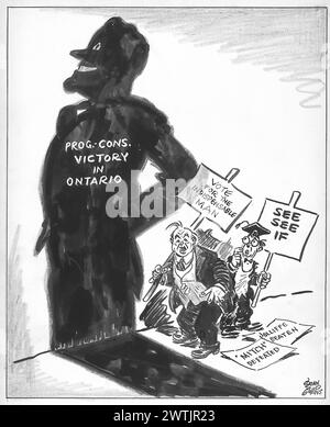 Cartoon - Schatten der kommenden Ereignisse ?. John Collins (1917-2007) Stockfoto