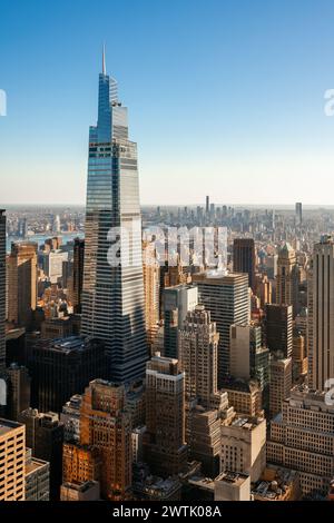 Ein Vanderbilt-Wolkenkratzer. Skyline der Midtown Wolkenkratzer in New York Stockfoto