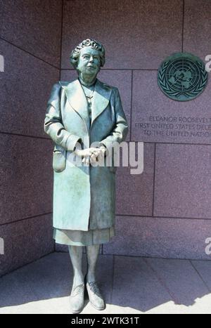 Eleanor Roosevelt Statue am Franklin Delano Roosevelt Memorial Monument in Washington DC, USA. American Politics National Mall und Memorial Parks Stockfoto