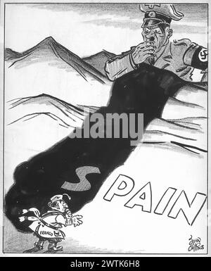 Cartoon - im Schatten. John Collins (1917-2007) Stockfoto