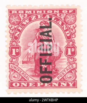 Hat einen Penny Dominion-Briefmarken ausgestellt Stockfoto