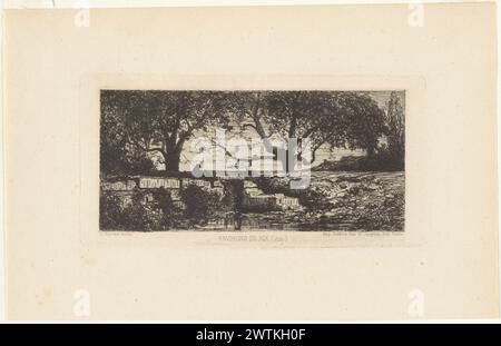 Eaux-Fortes Modernes. Platte 173. Environs de Rix (Ain) (Umgebung von Rix [Ain]). Drucke, Radierungen, Arbeiten auf Papier Stockfoto