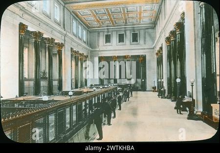 Transparenz – Interior, Hauptsitz der Bank of Montreal, Montreal, QC, 1905 WM. Notman & Son (1882-1919) Stockfoto