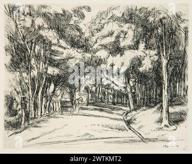 Ätzen - Promenade am Mount Royal Ernst Neumann (1907-1956) Stockfoto