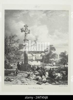 Croix de Moulin des Planches Drucke, Lithografien, Arbeiten auf Papier Stockfoto