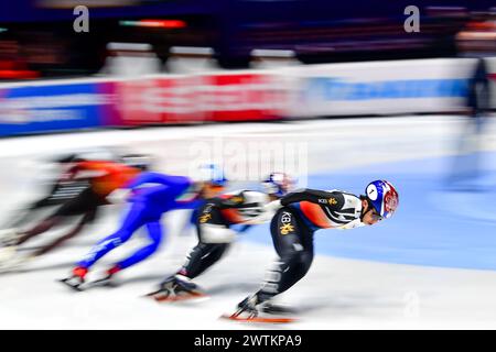 PARK Ji gewann am 3. Tag bei der World Short Track Speed Skating Championship von Rotterdam am 17. März 2024 die KOR-Führungen in der 1000-m-Strecke. Foto von Phil Hutchinson. Nur redaktionelle Verwendung, Lizenz für kommerzielle Nutzung erforderlich. Keine Verwendung bei Wetten, Spielen oder Publikationen eines einzelnen Clubs/einer Liga/eines Spielers. Quelle: UK Sports Pics Ltd/Alamy Live News Stockfoto