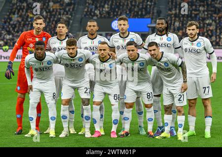 Mailand, Italien. März 2024. Das Starting-11 von Napoli war für das Spiel der Serie A zwischen Inter und Neapel bei Giuseppe Meazza in Mailand zu sehen. (Foto: Gonzales Photo/Alamy Live News Stockfoto