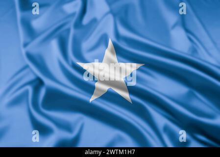 Die Flagge der Bundesrepublik Somalia, mit Ripple-Effekt Stockfoto