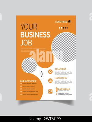 Werbebroschüre oder professionelles Business-Faltblatt wunderbarer Business-Flyer Stock Vektor