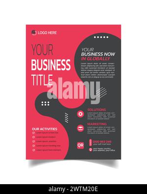Professioneller eleganter Business-Flyer oder Werbebroschüre Luxus-Business-Flyer Stock Vektor