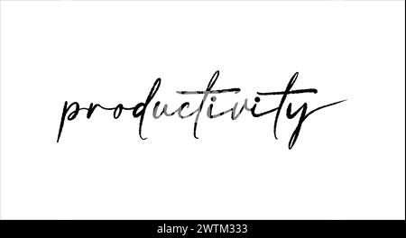 Produktivität – Schreibvektor isoliert auf weißem Hintergrund Stock Vektor