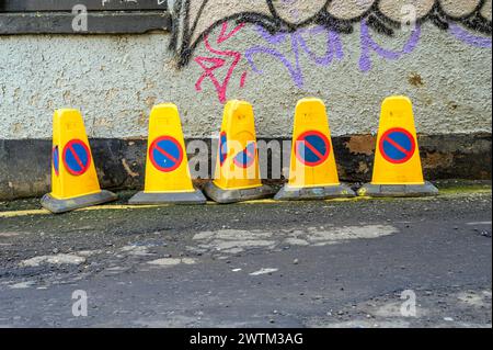 Keine wartenden Kegel warten Stockfoto