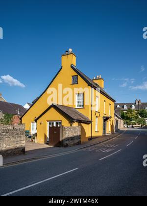 Yellow Ochre House, Hay on Wye, Wales, Großbritannien Stockfoto