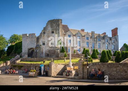 Hay Castle, Hay on Wye, Wales, Großbritannien Stockfoto