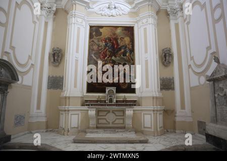 Benevento - Altare di San Michele Arcangelo nella Chiesa di San Domenico Stockfoto