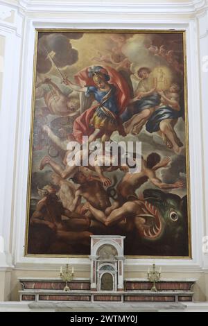 Benevento - Quadro di San Michele Arcangelo nella Chiesa di San Domenico Stockfoto