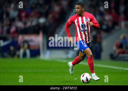 Madrid, Spanien. März 2024. Samuel Lino von Atletico de Madrid spielte während der La Liga EA Sports am 17. März 2024 im Civitas Metropolitano Stadium in Madrid, Spanien. (Foto: Cesar Cebolla/PRESSINPHOTO) Credit: PRESSINPHOTO SPORTS AGENCY/Alamy Live News Stockfoto