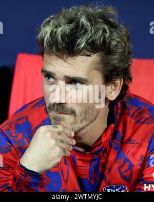 Madrid, Spanien. März 2024. Antoine Griezmann von Atletico de Madrid während der La Liga EA Sports, DATE 29 zwischen Atletico de Madrid und FC Barcelona spielte am 17. März 2024 im Civitas Metropolitano Stadium in Madrid, Spanien. (Foto: Cesar Cebolla/PRESSINPHOTO) Credit: PRESSINPHOTO SPORTS AGENCY/Alamy Live News Stockfoto