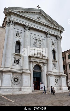 Venedig, Italien - 26. Februar 2023: Die Kirche des Pietà in Venedig. Bekannt als Vilvaldis Kirche Stockfoto