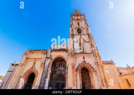 Die Metropolitan Cathedral Basilika des Heiligen Erlösers oder Kathedrale von San Salvador. Oviedo, Principado de Asturias, Spanien, Europa Stockfoto