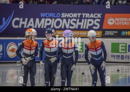 Rotterdam, Niederlande. März 2024. Ahoy Rotterdam, 15. März 2024 Relay Woman Final, 17. März 2024 in Rotterdam Ahoy, NL (Arne van der Ben/SPP) Credit: SPP Sport Press Photo. /Alamy Live News Stockfoto