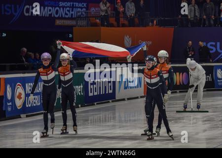 Rotterdam, Niederlande. März 2024. Ahoy Rotterdam, 15. März 2024 Relay Woman Final, 17. März 2024 in Rotterdam Ahoy, NL (Arne van der Ben/SPP) Credit: SPP Sport Press Photo. /Alamy Live News Stockfoto