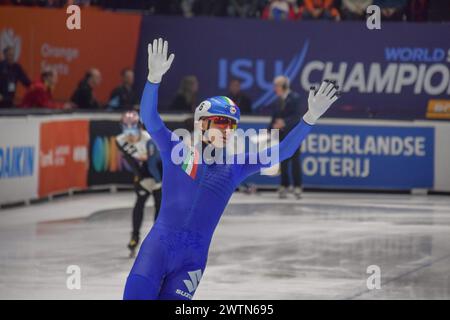 Rotterdam, Niederlande. März 2024. Ahoy Rotterdam, 15. März 2024 500 MTR REPHalbfinale Männer, 16. März 2024 in Rotterdam Ahoy, NL (Arne van der Ben/SPP) Credit: SPP Sport Press Photo. /Alamy Live News Stockfoto