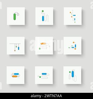 Satz von Vektorsymbolen Stock Vektor