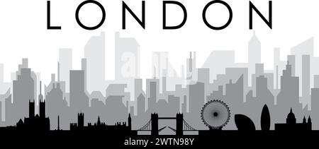 Skyline-Panorama der Stadt von LONDON, Großbritannien Stock Vektor