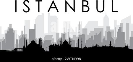 Skyline-Panorama der Stadt von ISTANBUL, TÜRKEI Stock Vektor