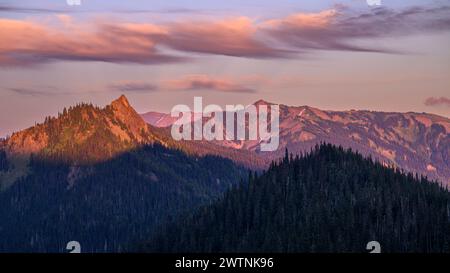 Bailey Range Mountains im Olympic National Park, Washington, USA. Stockfoto