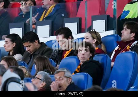 Damiano David italienischer Sänger von Maneskin und Dove Cameron im Stadio Olimpico am 17. März 2024 in Rom. Stockfoto