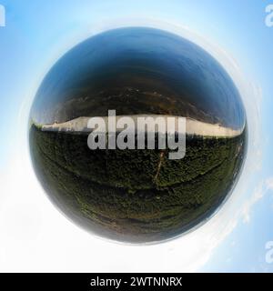 Vollkreis-Panorama: Luftbild: Impressionen: Strand, Ostsee, Usedom (nur für redaktionelle Verwendung. Keine Werbung. Referenzdatenbank: http://www. Stockfoto