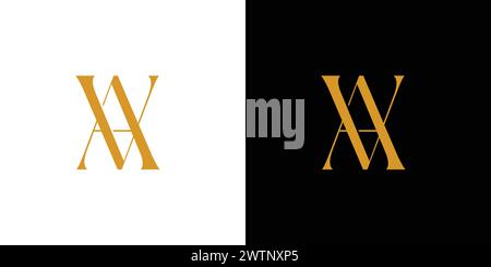 Das AV-Logo ist luxuriös und modern Stock Vektor