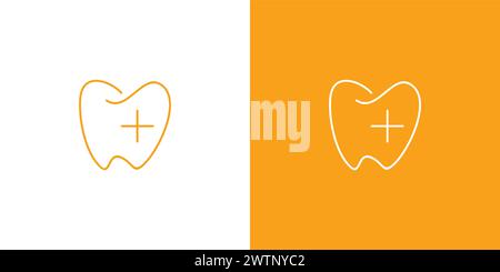 Einzigartiges und einfaches Logo für Zahngesundheit Stock Vektor