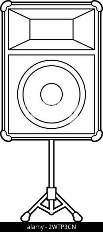 Audiolautsprecher. Vektorgrafik, die einfach zu bearbeiten ist. Stock Vektor