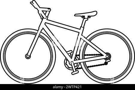 Sideways Cross bike.Vector Illustration, die einfach zu bearbeiten ist. Stock Vektor