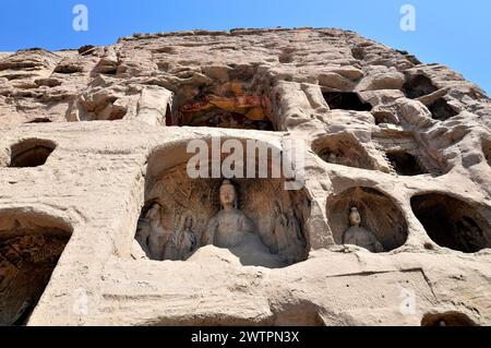 Yungang Grotten, buddha Statue, china Stockfoto