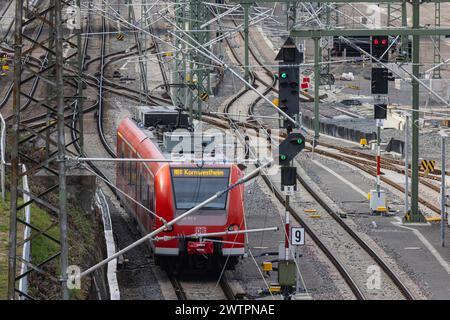 Neue Bahngleise Untertuerkheim. Das Streckennetz wird im Rahmen von Stuttgart 21 umstrukturiert. Unter anderem sind 33 Abstellgleise für Züge Stockfoto