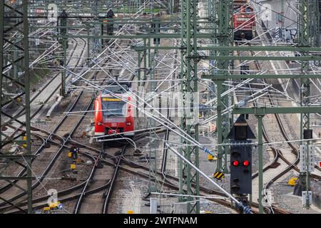 Neue Bahngleise Untertuerkheim. Das Streckennetz wird im Rahmen von Stuttgart 21 umstrukturiert. Unter anderem sind 33 Abstellgleise für Züge Stockfoto