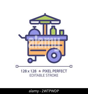 Miniaturbild für den Lebensmittelwagen mit perfektem RGB-Farbsymbol Stock Vektor