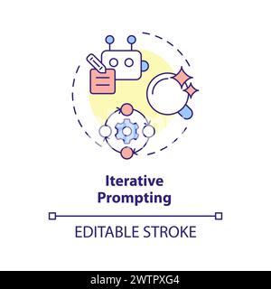 Symbol für iterative Eingabeaufforderung mit mehrfarbigem Konzept Stock Vektor