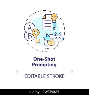 One-Shot-Symbol für mehrfarbiges Konzept Stock Vektor